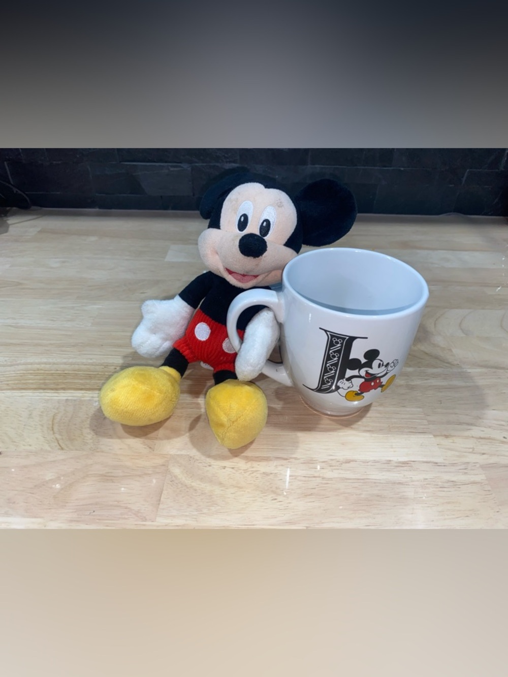 Mickey Mouse White and Red Ceramic Mug